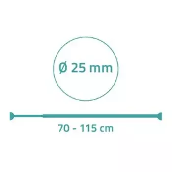 Штанга телескоп Wien d 25 мм 70-115 см, чёрная
