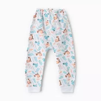 Штанишки, цвет белый/птички, рост 68 см