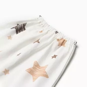 Штанишки, цвет молочный/звезда, рост 74 см