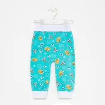 Штанишки детские, бирюзовый/мишки, рост 62