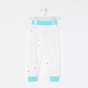 Штанишки детские, цвет белый/горох, рост 80 см