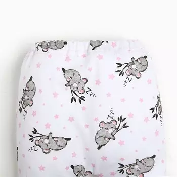 Штанишки детские, цвет белый/коала, рост 62 см