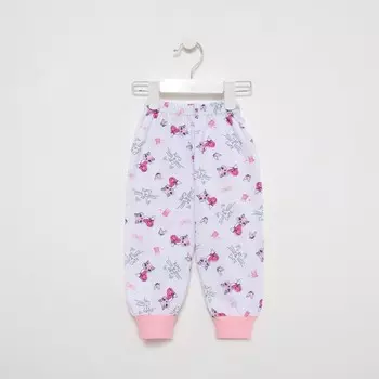 Штанишки детские, цвет белый/кошки, рост 68 см