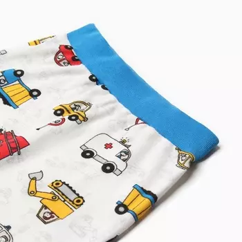 Штанишки детские, цвет белый/машинки, рост 86 см