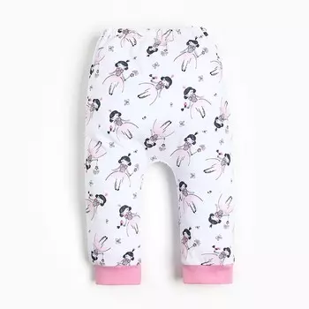 Штанишки детские, цвет белый/принцесса, рост 62 см