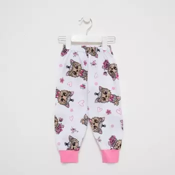 Штанишки детские, цвет белый/собачки, рост 74 см