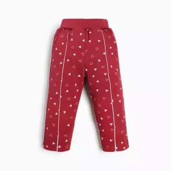 Штанишки детские, цвет бордовый, рост 92см