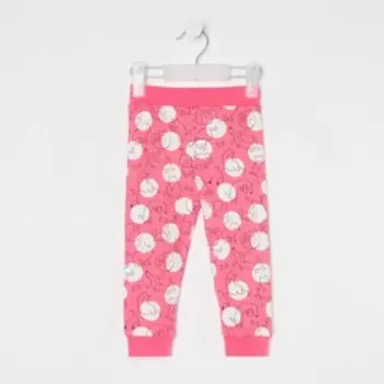 Штанишки детские, цвет коралловый/котята, рост 80 см
