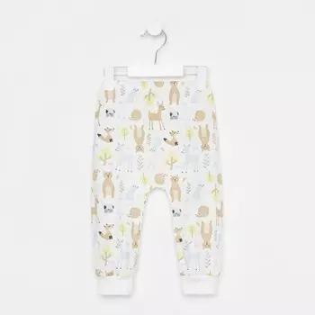 Штанишки детские, цвет молочный/голубой, рост 86