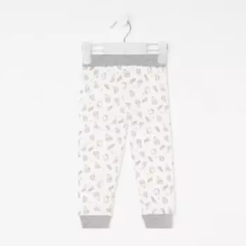 Штанишки детские, цвет молочный/ёжики, рост 80 см