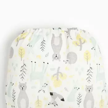 Штанишки детские, цвет молочный/звери, рост 62 см