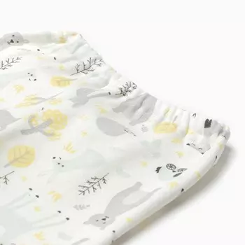 Штанишки детские, цвет молочный/звери, рост 80 см