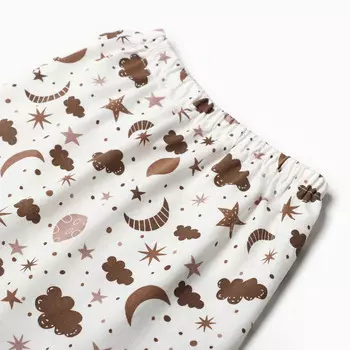 Штанишки детские, цвет молочный/звёзды, рост 86 см