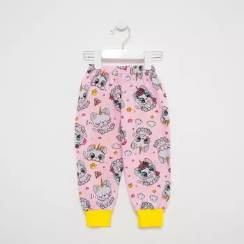 Штанишки детские, цвет розовый, рост 74 см