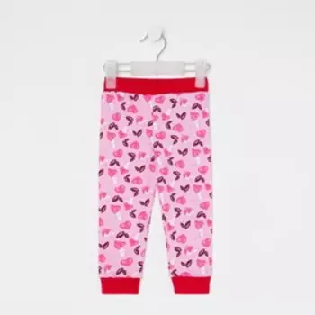 Штанишки детские, цвет розовый/зайчики, рост 80 см