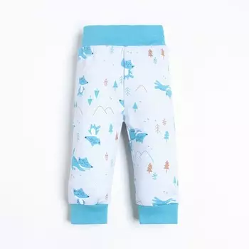 Штанишки детские, цвет серый/голубой, рост 68см