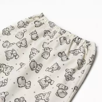 Штанишки детские, цвет серый/мишки, рост 74 см