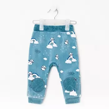 Штанишки детские, цвет тёмно-бирюзовый, рост 62 см