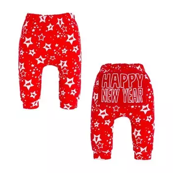 Штанишки Крошка Я Happy, рост 86-92 см, красные