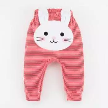 Штанишки Крошка Я "Зайка", рост 62-68 см, красный
