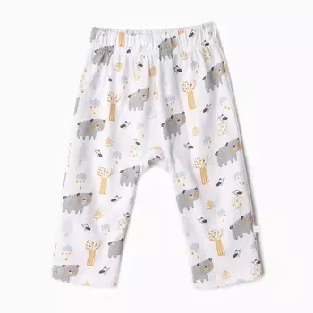 Штанишки "Мишки в лесу", цвет белый/песочный, рост 68 см