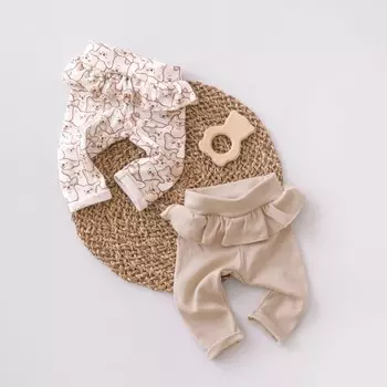 Штаны с юбочкой детские «Корги Веня», рост 56-62 см - 2 шт