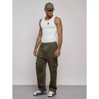 Штаны спортивные мужские, размер 48, цвет хаки