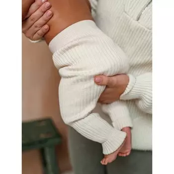 Штаны вязаные детские Amarobaby Pure Love Comfy, рост 92, цвет молочный