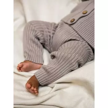 Штаны вязаные детские Amarobaby Pure Love Comfy, рост 92, цвет коричневый