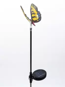 Штекер с подсветкой «Бабочка Адриа», на солнечной батарее, желтая, 1270 см