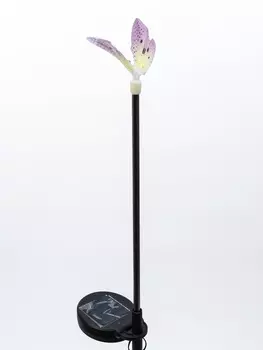 Штекер с подсветкой «Бабочка Клео», на солнечной батарее, фиолетовая, 870 см