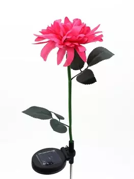 Штекер с подсветкой «Цветок», на солнечной батарее, розовый, 149 см/70 см, теплое свечение