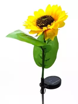 Штекер с подсветкой «Подсолнух», на солнечной батарее, 155 см/65 см