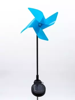 Штекер с подсветкой «Ветерок», на солнечной батарее, синий, 1970 см