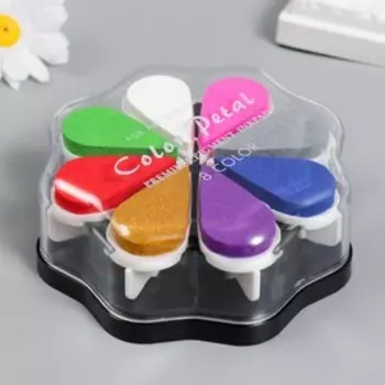 Штемпельная подушка "Карнавал" набор 8 цветов 4,2х11х11 см