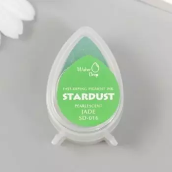 Штемпельная подушка жемчужная "Нефрит" быстросохнущие 4,8х3,5 см