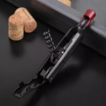 Штопор для вина Доляна «Бутылка», 122.5 см, чёрный