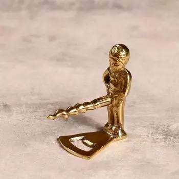 Штопор "Мальчик" латунь 8 см