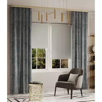 Штора «Аллюр», размер 180x280 см, цвет синий