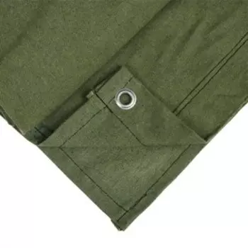 Штора брезентовая, огнеупорная 400 г/м, 3 3 м, люверсы по стороне 3 м, шаг 30 см, МИКС