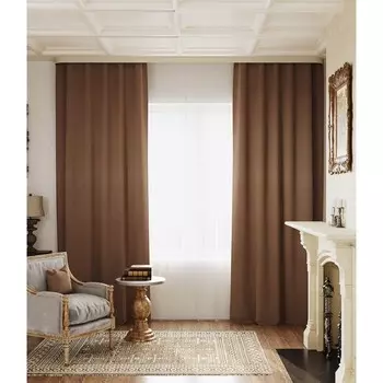 Штора «Данди», размер 180x280 см, цвет какао