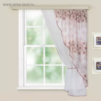 Штора для кухни 140х160 см, цвет какао