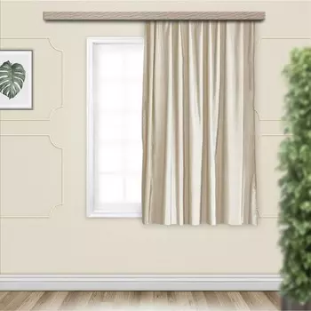 Штора портьерная для кухни Witerra Бамбук 135х180см, св.бежевый, жаккард, пэ100%