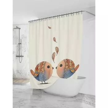 Штора для ванн «Птички» 180х200 см, BT-829200