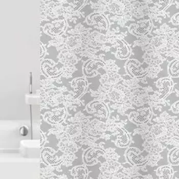 Штора для ванной Dantelle, 180 х 200 см, цвет серый