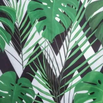 Штора для ванной Доляна Monstera, с люверсами, 180×180 см, полиэстер