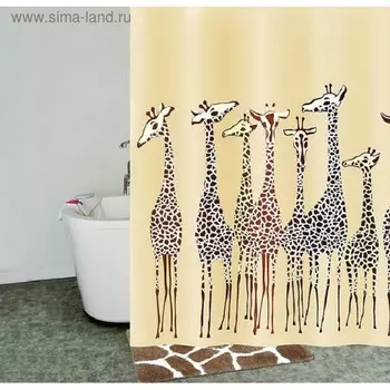 Штора для ванной комнаты 180х200 см Safari Friends