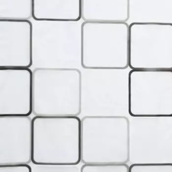 Штора для ванной комнаты Доляна «Квадраты», 180180 см, PEVA