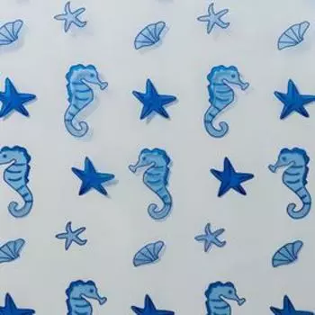 Штора для ванной Доляна «Морская глубина», 180×180 см, PVC