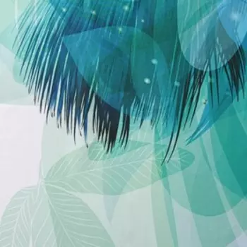 Штора для ванной Доляна «Перья», с люверсами, 180180 см, полиэстер